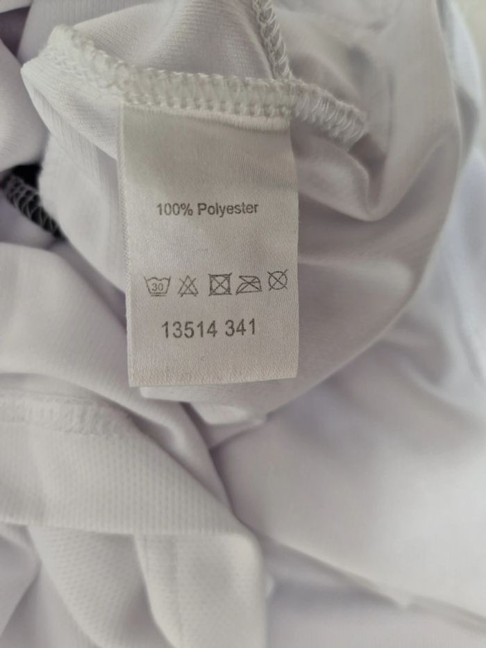 T-Shirt Respirant Vélo Cyclisme Blanc Et Imprimé Noir - photo numéro 8