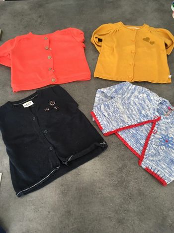 Lot 4 vestes taille 6 mois