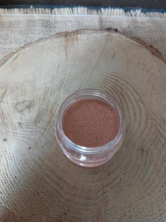 Petit pot de sable fin beige rose pour tableau de sable loisirs créatifs - photo numéro 3