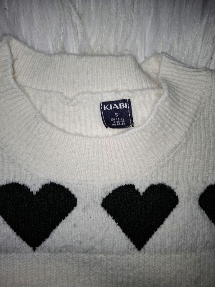 Pull en laine  motif cœur - photo numéro 3
