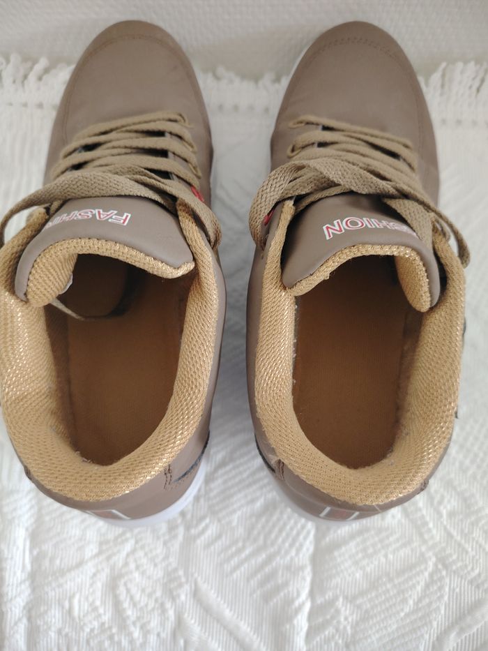 Baskets plateforme marron / camel - Pointure 39 - photo numéro 5