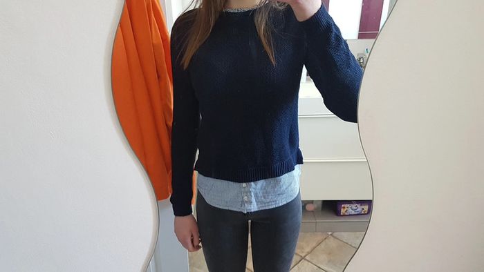 Pull bleu marine femme pimkie
