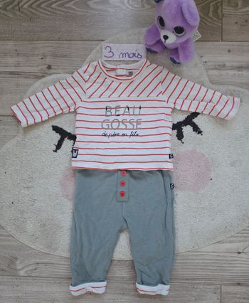 Ensemble pull léger et pantalon 3 mois