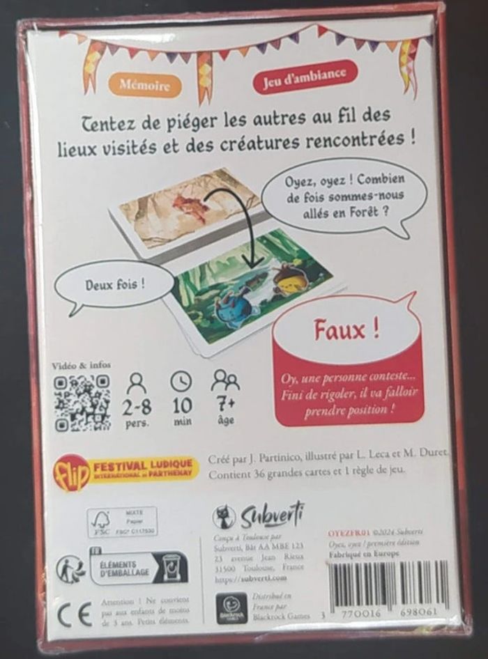 Oyez, Oyez ! Jeu de société sous emballage - Prix Ferme - photo numéro 2