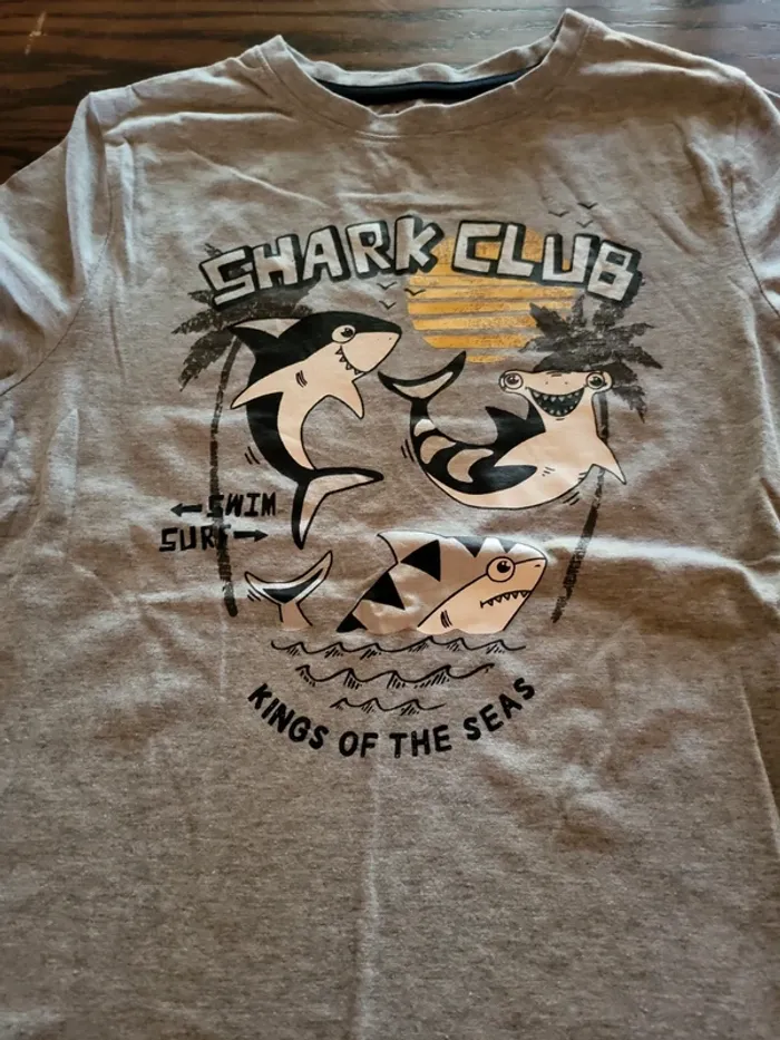 Tee-shirt manche courte gris requin - photo numéro 2