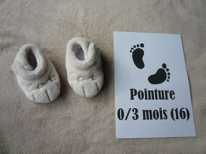 Chaussons beige – 0/3 mois - photo numéro 2