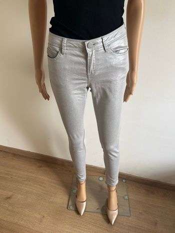 Pantalon gris argenté Morgan taille 36 excellent état