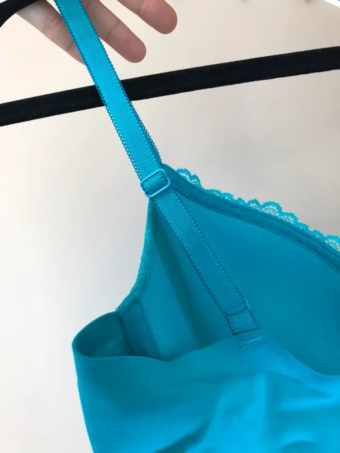 Soutien-gorge bleu turquoise 90C Etam numéro 5 naturel ou ampli classique - photo numéro 7
