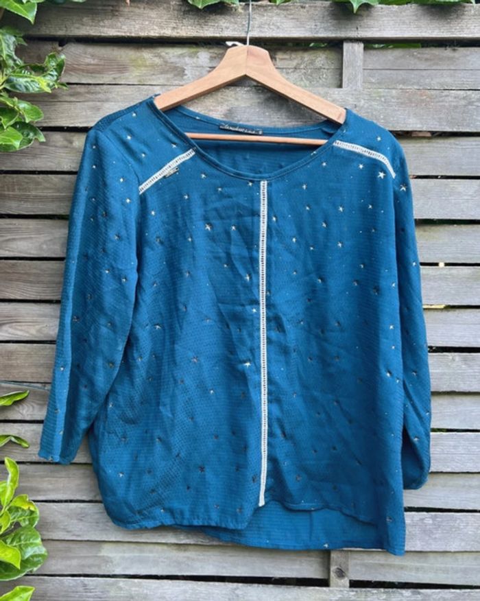 Superbe blouse de la marque Le Monde est à Vous, taille 40, en très bon état (TBE). - photo numéro 5
