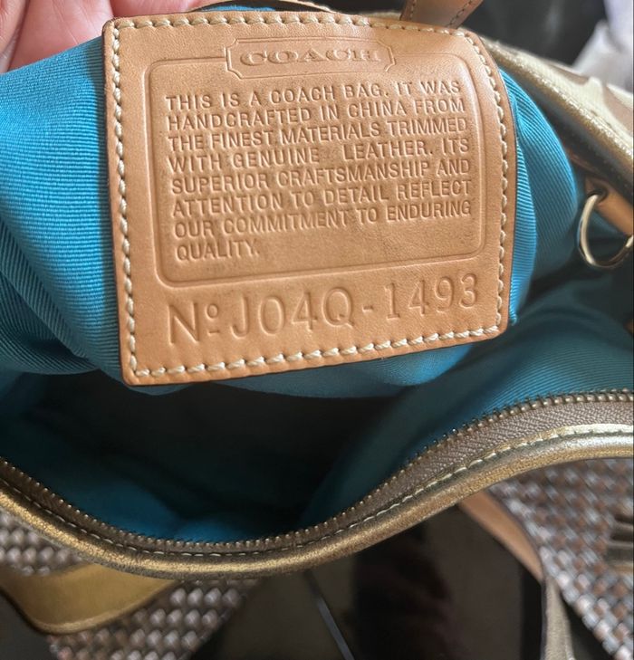 Sac coach vintage cuir et tissu - photo numéro 6