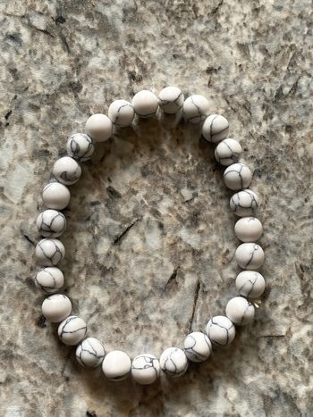 Bracelet en perle blanc