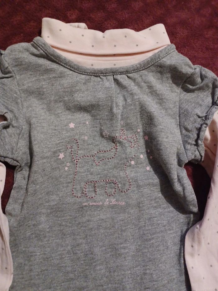 Tee shirt licorne 9 mois - photo numéro 2