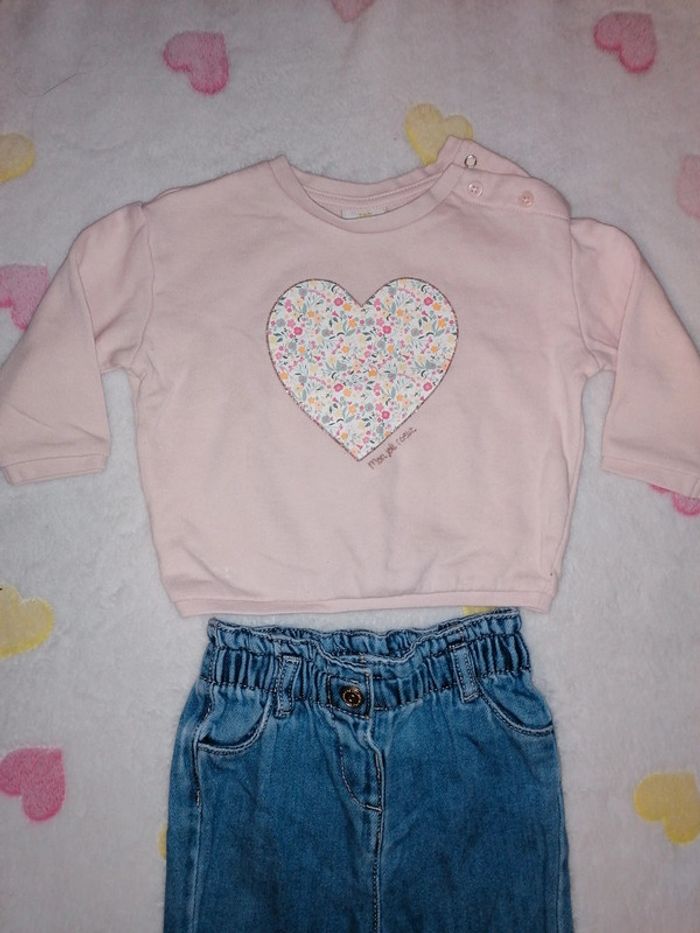 Ensemble pull et jeans 9 mois - photo numéro 2