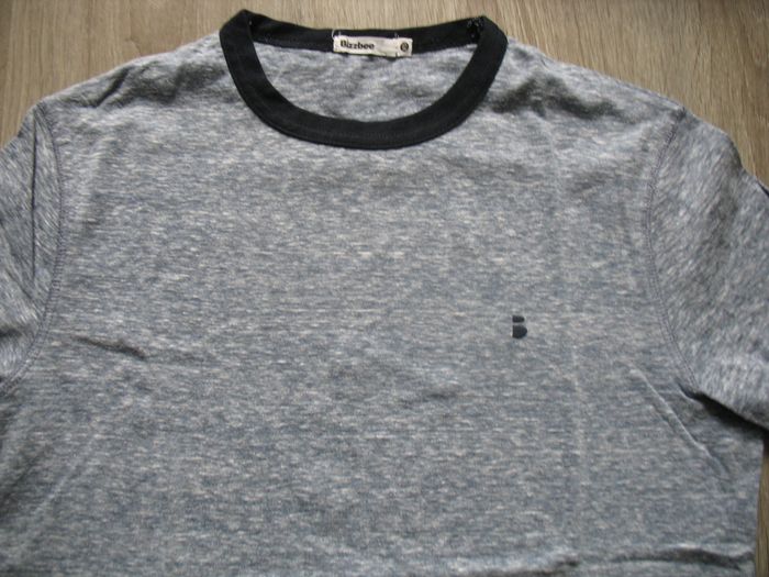 TEE SHIRT MC BLEU CHINÉ "BIZZBEE" - TAILLE XS - n°07 - photo numéro 2