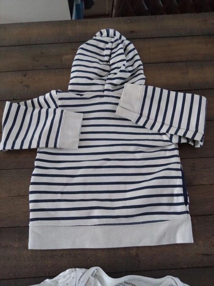 Sweat marinière a capuche Disney 3 4 ans - photo numéro 3