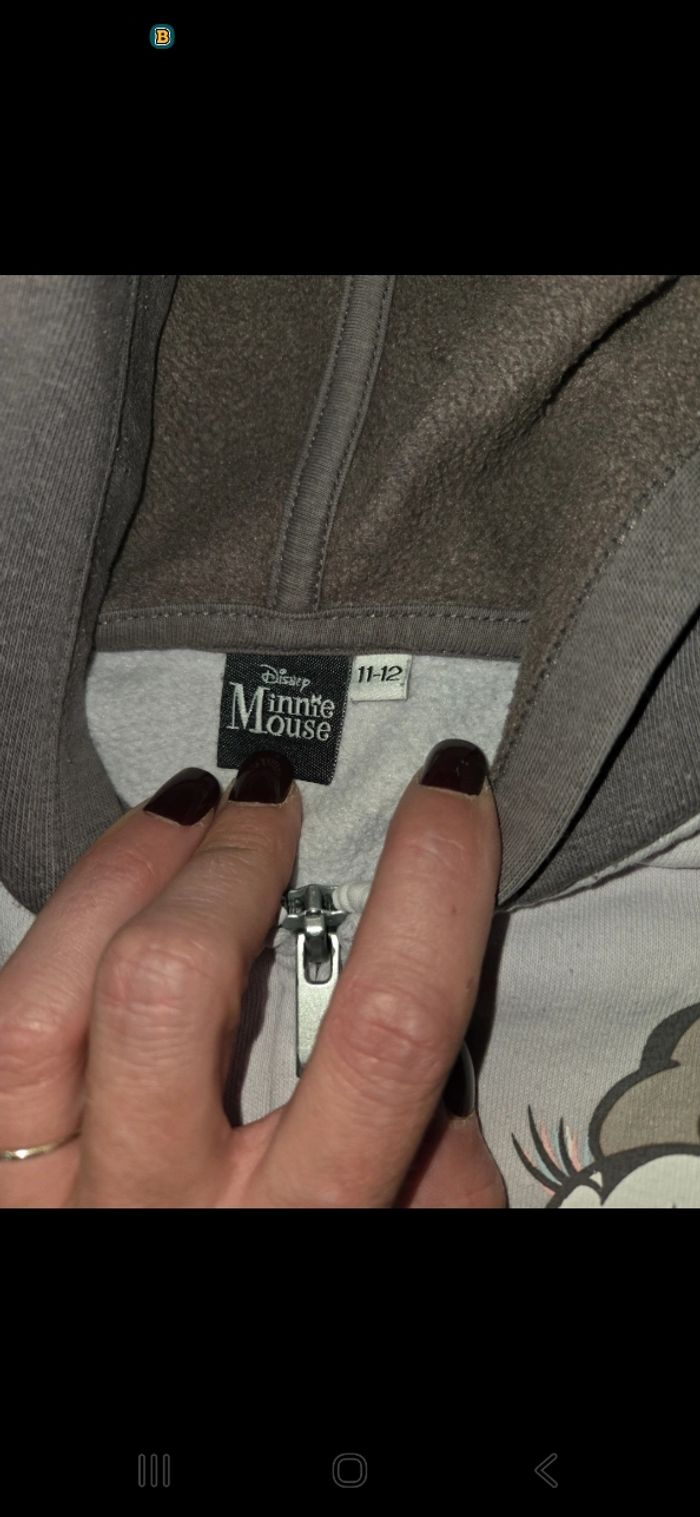 Sweat zippé minnie 12 ans - photo numéro 3
