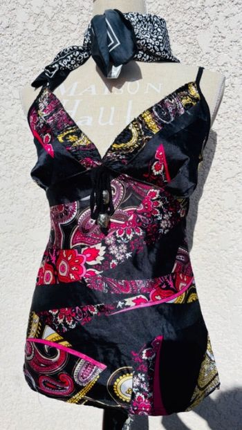 Débardeur à motif aspect satin taille 36 S