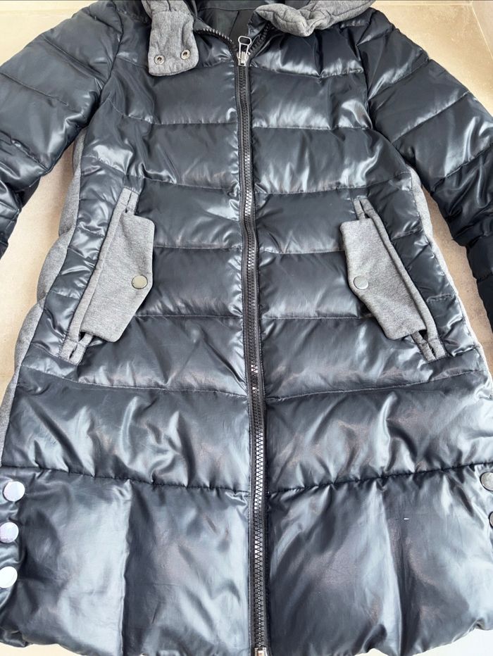 Doudoune bleu marine, grise bi matiere de la marque Vero Moda, taille M - photo numéro 3