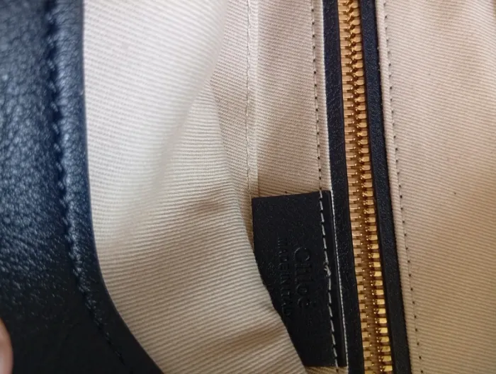 Sac Chloé Bleu poignet metal doré - photo numéro 5