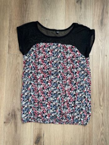 Top Pimkie noir et fleuri M