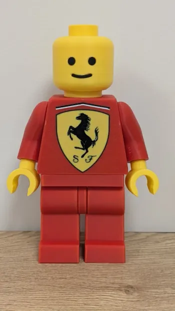 Figurine façon briques – Gros logo Ferrari ! ✨🚗 (20cm)