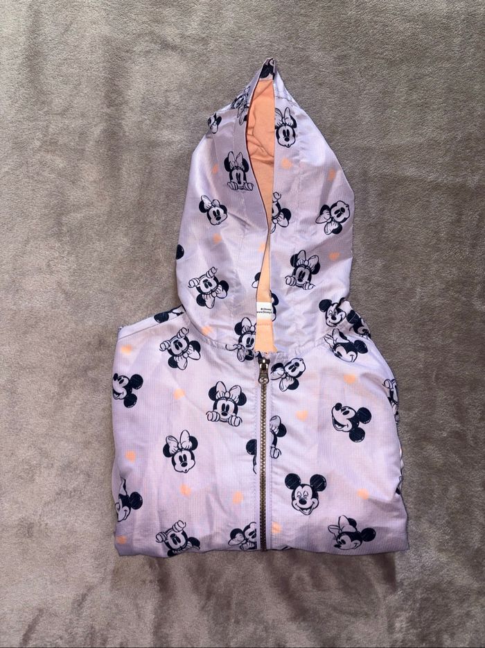 Blouson fille taille 8 ans mauve Disney Mickey et Minnie en très bon état - photo numéro 6