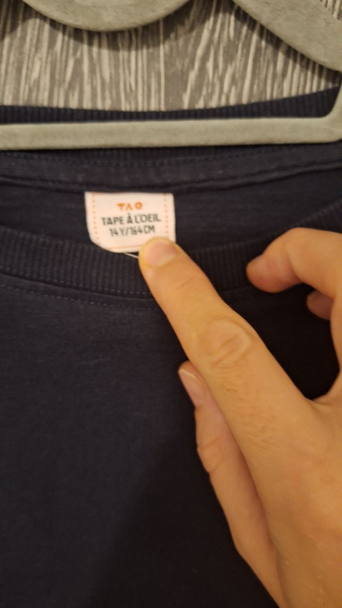 Tee-shirt manches longues basique bleu marine - photo numéro 4