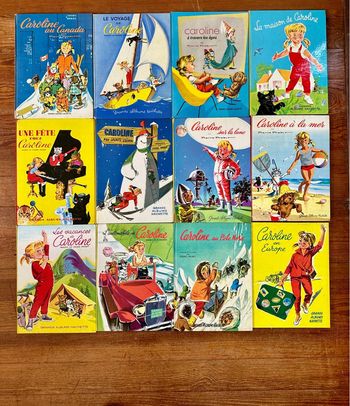 Lot de 12 Grands Albums Hachette anciens livres Caroline Pierre Probst bd vintage