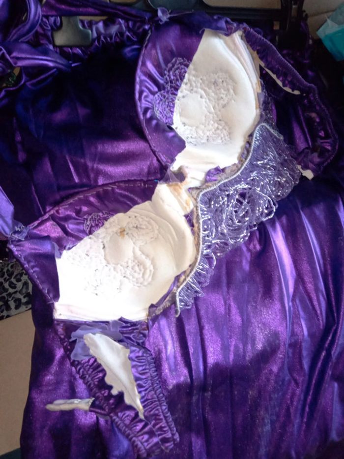 Costume danse orientale violet fait main - photo numéro 7