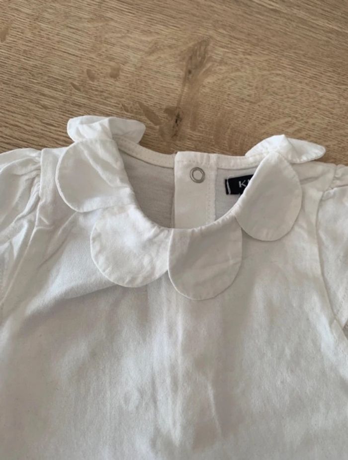 Ensemble fille pentalon leger/fluide a pois et t-shirt - 9mois - kiabi - photo numéro 3