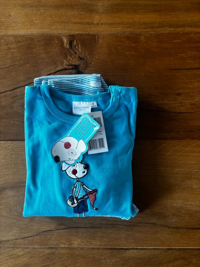 Pyjamas hiver carré blanc 6A - photo numéro 3