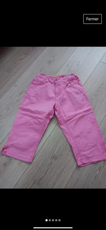 Pantacourt fille Okaou La redoute création en très bon état rose taille 12 ans je pense