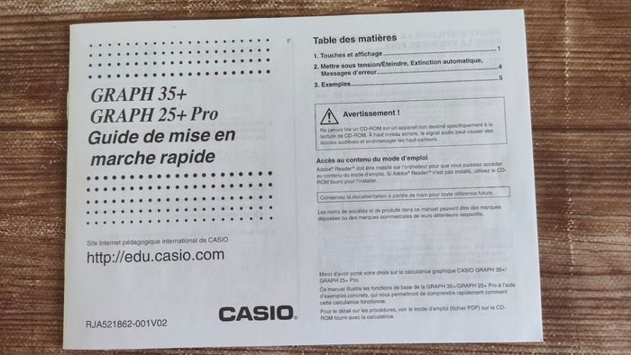 Casio Graph 35+ E Calculatrice graphique USB - photo numéro 3