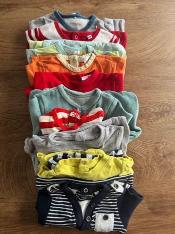 👶 Lot 10 pyjamas bébé garçon de naissance à 12 mois - très bon état  - multimarques