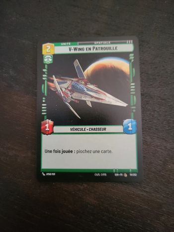 Carte Star Wars Unlimited V-Wing en Patrouille