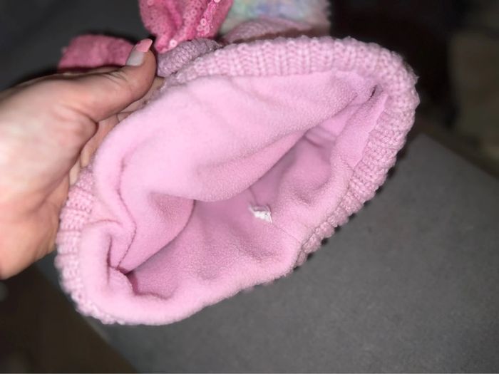 Bonnet hiver Disney store Minnie pompon rose noeud fille 2 - 3 ans - photo numéro 5