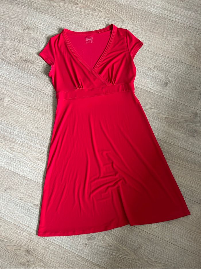 Robe rouge à manches courtes Esprit taille française L jamais portée - photo numéro 7
