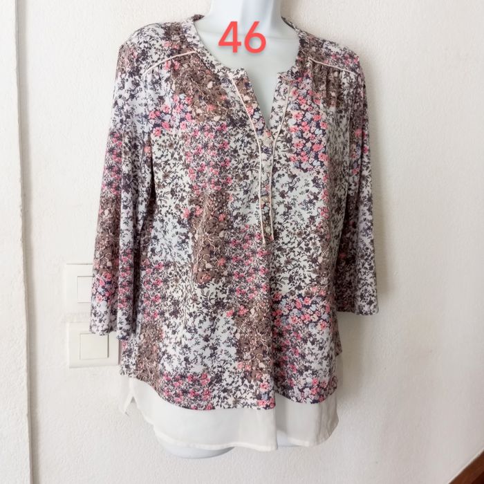 Blouse fluide longue florale femme 46