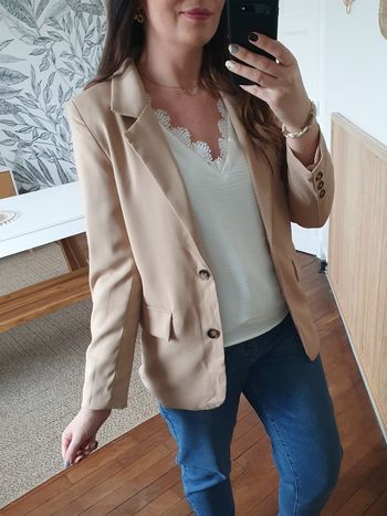 Blazer mi-long Londres camel Taille S