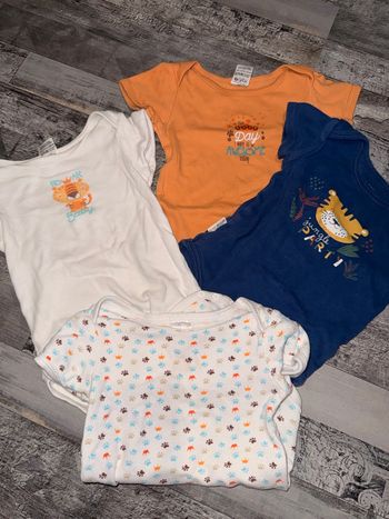 Lot bodies manches courtes 24 mois garçon 