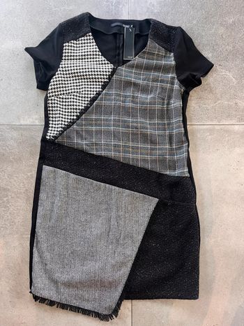 Robe mix prince de galles  38 miss captain tortue trend neuf étiquette