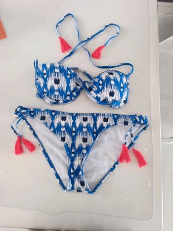 Maillot de bain bleu 2 pièces