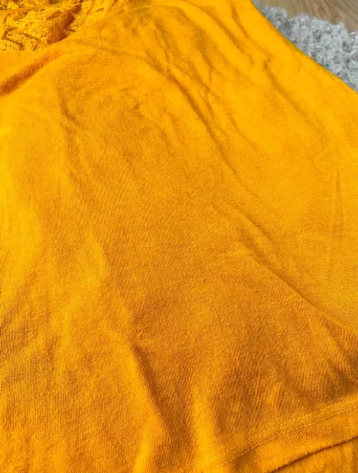 T-shirt jaune moutarde S - photo numéro 3
