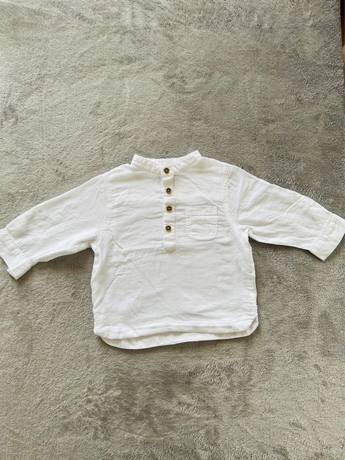 Chemise légère col mao neuve - 6 mois - Kiabi