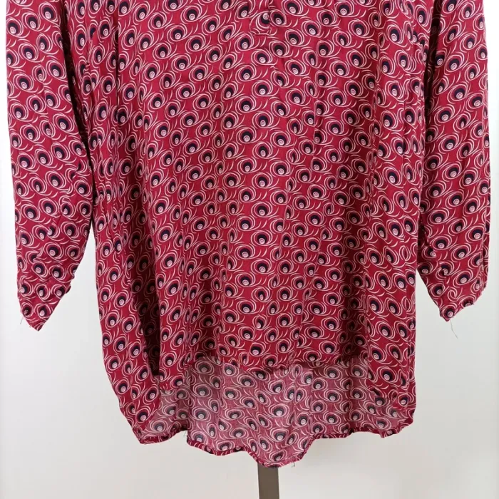 Blouse fluide imprimé rose et bleu Christy – taille T3 – 100 % viscose A1277 - photo numéro 5