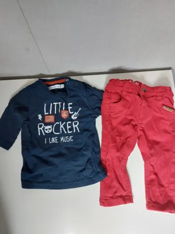Ensemble pantalon et tee short manches longues baby imprimé" Gémo"