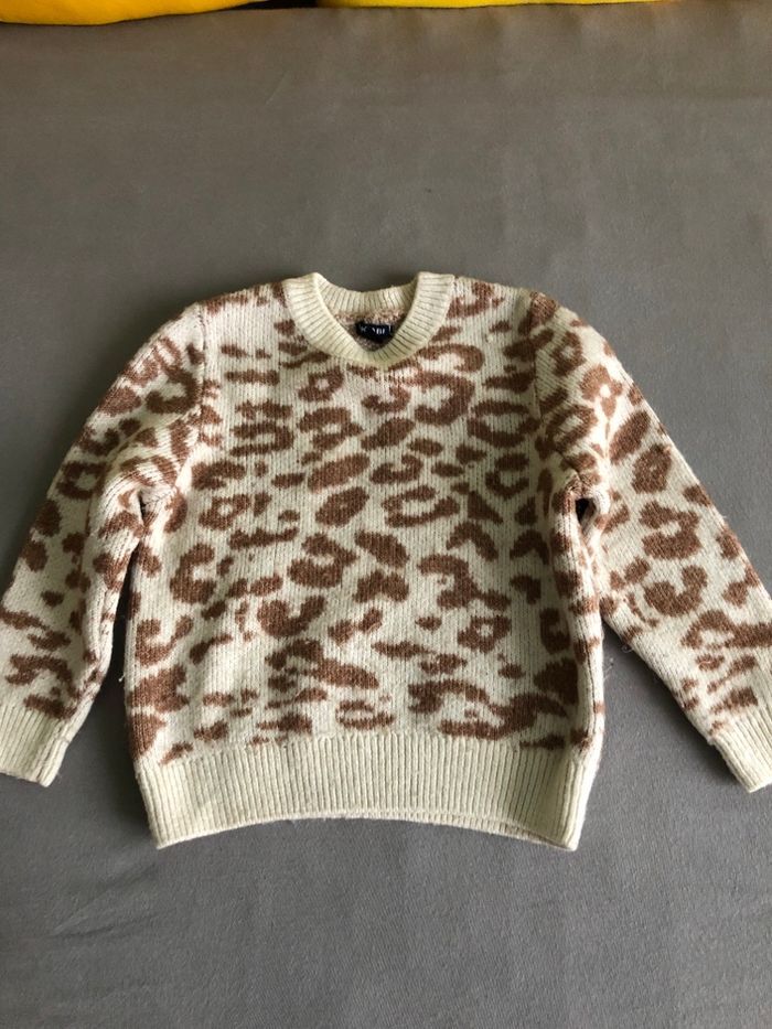 Pull en laine léopard