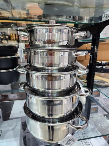 Serie 5 marmites en inox induction