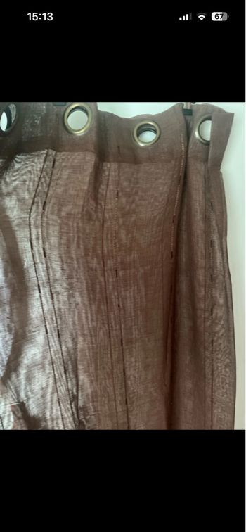 Le lot de 2 Rideaux marrons 