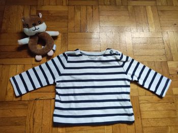 Tee shirt marinière Boutchou 6 mois en coton
